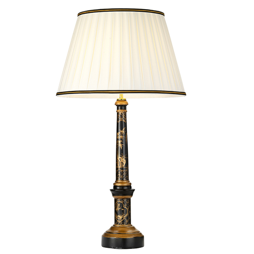 Kontrola Strasbourg 1 světelná stolní lampa s vysokým empírovým stínidlem Elstead