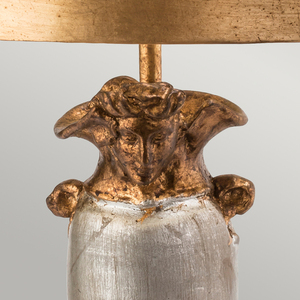 1 světelná stolní lampa Bienville - stříbrná/zlatá Elstead small 3