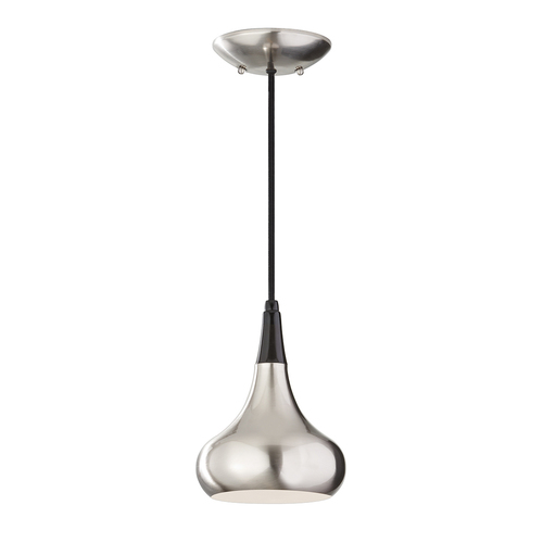 Kontrola Beso 1 Light Mini Pendant Lamp - kartáčovaná ocel Elstead