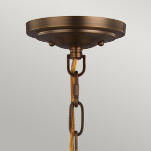 Cadence 2 Light Pendant - Dark Antique Brass/Matte Black Elstead small 1