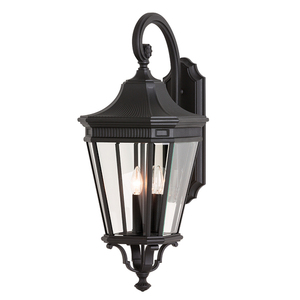 Velká nástěnná lucerna Cotswold Lane 3 Light - černá Elstead small 0