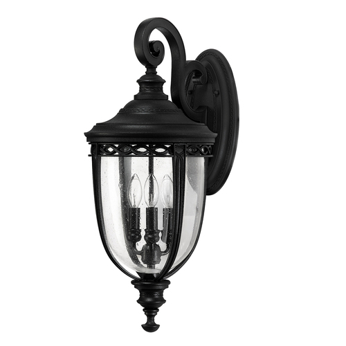 Kontrola Velká nástěnná lucerna English Bridle 3 Light - černá Elstead