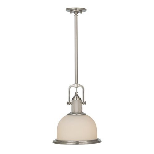 Kontrola Parker Place 1 Light Pendant Brushed Steel Elstead