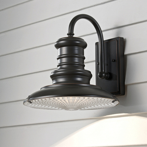 Redding Station 1 Light Medium Wall Lantern - Restoration Bronze Elstead small 1