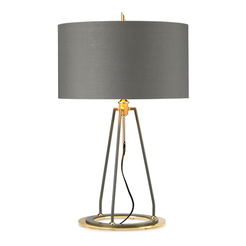 Kontrola Stolní lampa Ferrara - šedá a leštěná zlatá Elstead