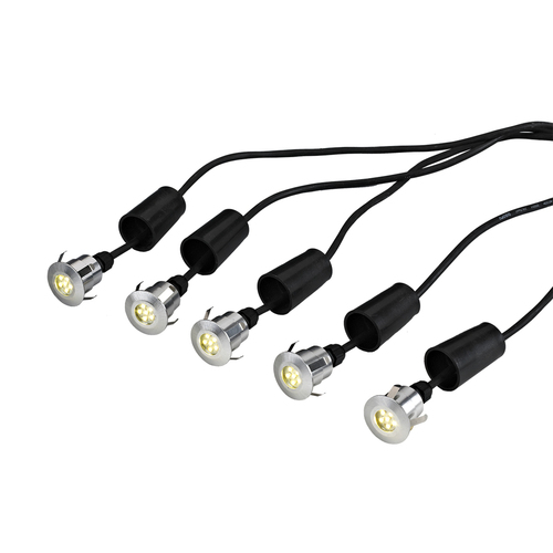 Kontrola Derwent 5 x palubní/zahradní světlo s 6m kabelem a 12V transformátorem Elstead