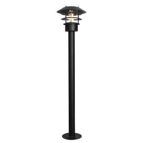 Kontrola Svítilna Helsingor 1 Light Bollard Lantern - černá Elstead