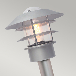 Svítilna Helsingor 1 Light Bollard Lantern - stříbrná Elstead small 1