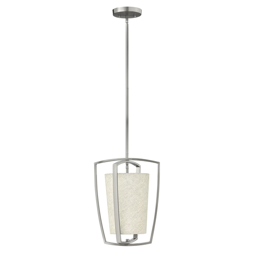 Kontrola Blakely 1 světelný přívěsek - kartáčovaný nikl Elstead