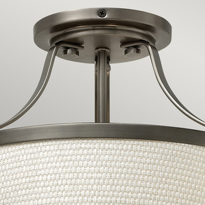Charlotte 3 Light Semi-Flush - Antique Nickel Elstead small 1