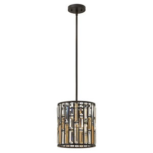 Gemma 1 Light Mini Pendant Lamp - Vintage Bronze Elstead small 0