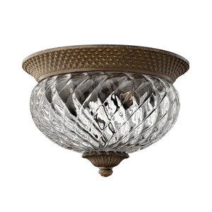 Plantation 2 Light Small Flush - Pearl Bronze Elstead small 0