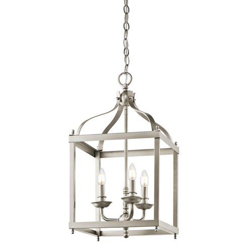 Kontrola Larkin 3 Light Medium Pendant - kartáčovaný nikl Elstead