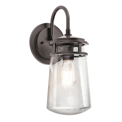 Kontrola Lyndon 1 Light Medium Wall Lantern - architektonický bronz Elstead