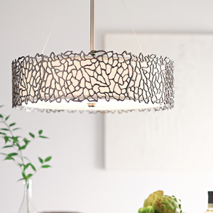 Stříbrná závěsná lampa Coral 4 Elstead small 1