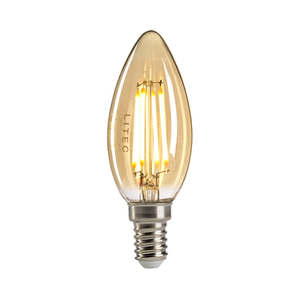 Litec Candle Style Amber E14 Lamp Elstead small 1