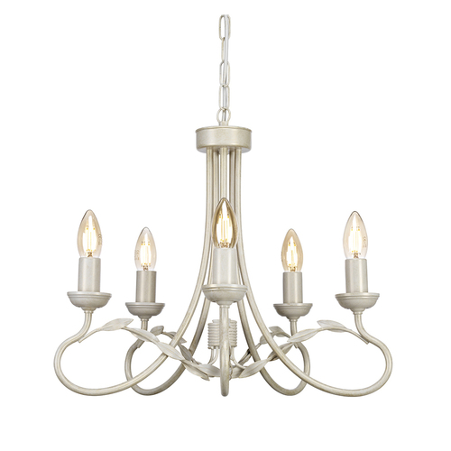 Kontrola Lustr Olivia 5 Light - slonová kost/zlato Elstead