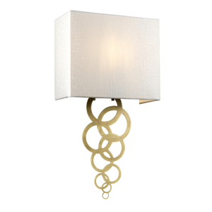 Rosa Medium 1 Light Wall Light - Aged Brass Elstead small 0