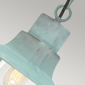 Sheldon 1 Light Chain Lantern - Verdigris Elstead small 2