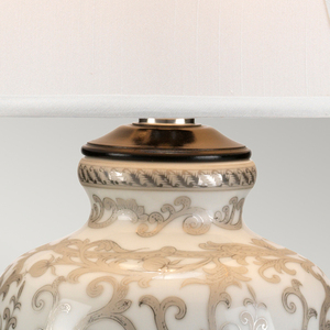 Stříbrný bodlák 1 světelná stolní lampa Elstead small 2