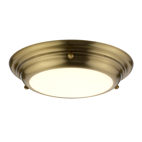 Kontrola Welland 1 Light Mini LED Flush Light - Aged Brass Elstead