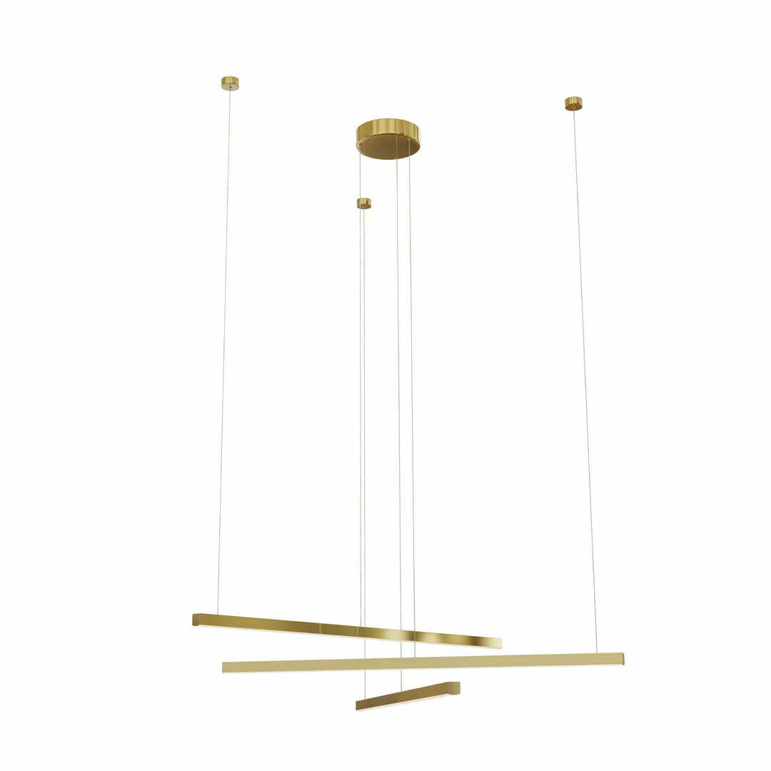 Kontrola Závěsné světlo Max Light Trio 3 P0474D kartáčované zlato LED 100 cm Závěsné světlo Max Light Trio 3 P0474D kartáčované zlato LED 100 cm