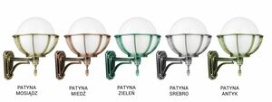 Venkovní nástěnné svítidlo SU-MA Kule s košem 250 černá patina K 3012/1/KPO 250 U small 6