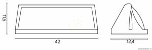Venkovní nástěnné svítidlo SU-MA NELLY černé IP54 E27 2x60W 91012C BL small 3