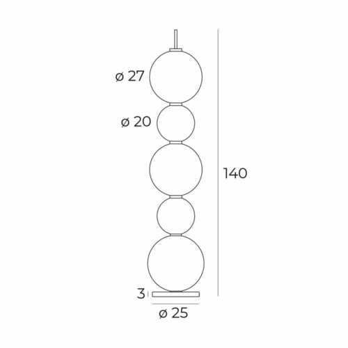Kontrola Podlahová lampa Max Light TAMA F0058 černá/bílá 140 cm LED 25W