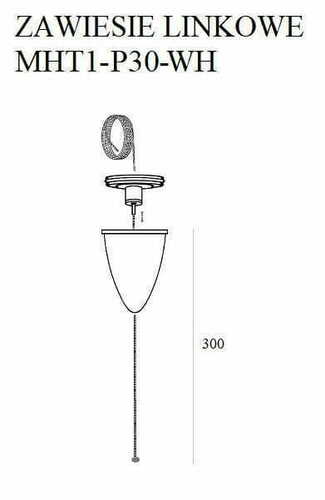 Kontrola Kabelový závěs Max Light MAX 3 m bílý hliník MHT1-P30-WH