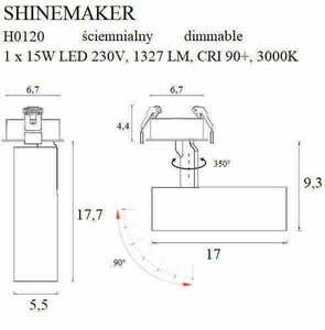 Zapuštěné svítidlo Max Light Shinemaker H0120 černé LED 15W 3000K CRI90 small 3