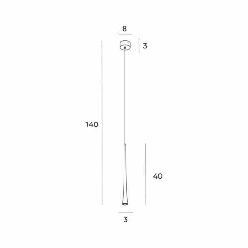 Kontrola Závěsné svítidlo Max Light Coffee P0484 z broušeného zlata LED 7 W, 140 cm