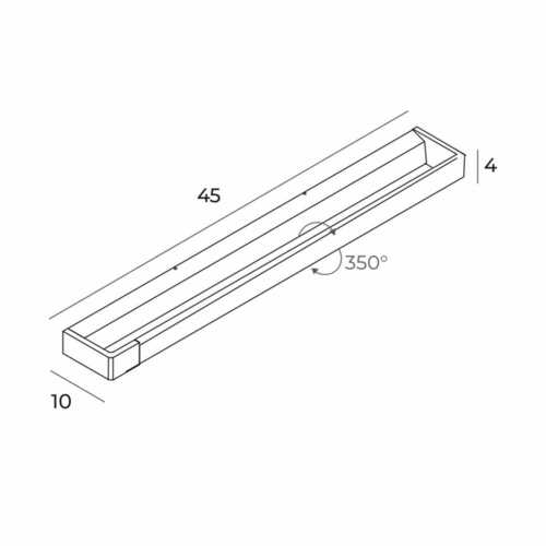 Kontrola Nástěnné světlo Max Light Flink W0307 LED 12W 45 cm černé