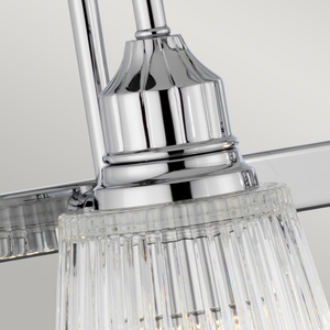 Koupelnové nástěnné svítidlo Addison 4x G9 LED 3 W IP44 82 cm, leštěný chrom a vroubkované sklo, Quintiesse small 3