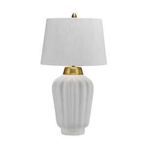 Stolní lampa Bexley - 1 světelný zdroj - bílá/broušená mosaz Quintiesse small 0