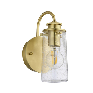 Nástěnné svítidlo Quintiesse Braelyn 1xE27 40 W IP44 broušená mosaz sklo QN-BRAELYN1-BB small 1
