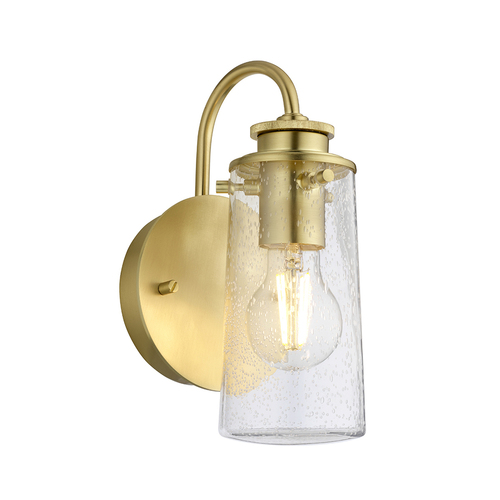 Kontrola Nástěnné svítidlo Quintiesse Braelyn 1xE27 40 W IP44 broušená mosaz sklo QN-BRAELYN1-BB