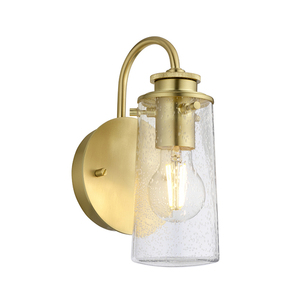 Nástěnné svítidlo Quintiesse Braelyn 1xE27 40 W IP44 broušená mosaz sklo QN-BRAELYN1-BB small 0