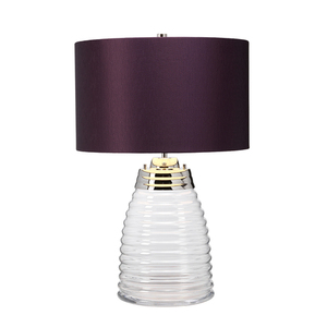 Stolní lampa Milne - 2 světelné zdroje - Fialové stínidlo Quintiesse small 3