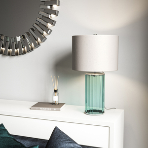 Stolní lampa Reno - 1 světelný zdroj - zelená/leštěný nikl Quintiesse small 4