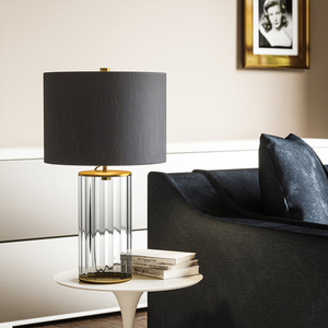 Stolní lampa Reno - 1 světelný zdroj - tónované sklo/ stará mosaz Quintiesse small 4