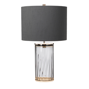 Stolní lampa Reno - 1 světelný zdroj - Kouřové sklo/leštěný nikl Quintiesse small 1