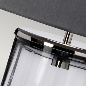 Stolní lampa Reno - 1 světelný zdroj - Kouřové sklo/leštěný nikl Quintiesse small 2