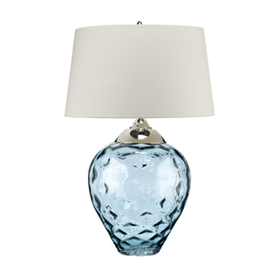 Velká stolní lampa Samara - 2 světelné zdroje - světle modrá Quintiesse small 1