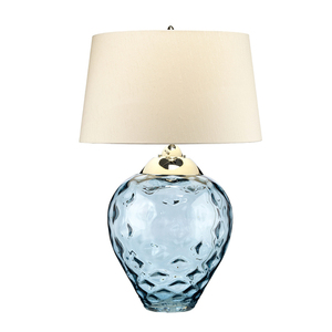 Velká stolní lampa Samara - 2 světelné zdroje - světle modrá Quintiesse small 2