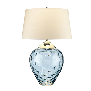 Velká stolní lampa Samara - 2 světelné zdroje - světle modrá Quintiesse small 3
