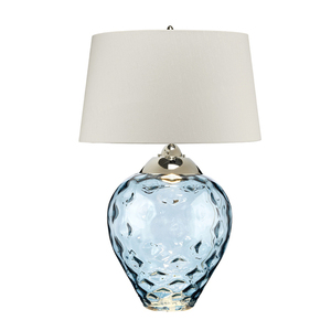 Velká stolní lampa Samara - 2 světelné zdroje - světle modrá Quintiesse small 0