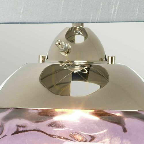 Kontrola Velká stolní lampa Quintiesse Samara – švestkové sklo, 2 světelné zdroje