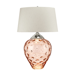 Velká stolní lampa Samara - 2 světelné zdroje - Salmon Quintiesse small 0
