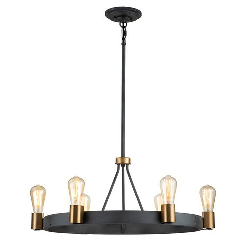 Kontrola Závěsné nebo přisazené svítidlo Quintiesse SILAS QN-SILAS-6P-DZ 6×E27 max. 60 W Ø72,3 cm